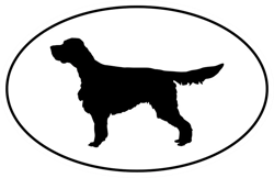 Gordon Setter Euro Oval Sticker Self Adhesive Vinyl dog canine pet - C790