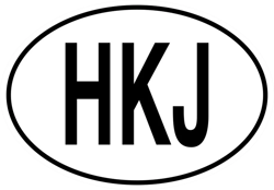 HKJ Jordan Country Code Oval Sticker Self Adhesive Vinyl Jordanian euro - C1465