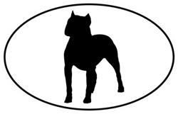 Pitbull Euro Oval Sticker Self Adhesive Vinyl dog canine pet - C696