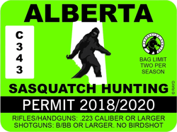 Alberta Sasquatch Hunting Permit Sticker Self Adhesive Vinyl Bigfoot 13igfo0T Canada - C260