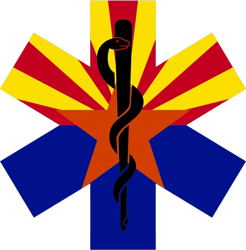 Arizona State Shaped EMT Flag Sticker Self Adhesive Vinyl EMS Paramedic AZ - C4888
