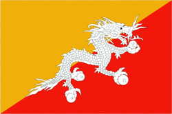 Bhutanese Flag Sticker Self Adhesive Vinyl Bhutan BTN BT - C1689