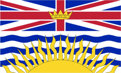 British Columbia Flag Sticker Self Adhesive Vinyl Canada bc province - C1155
