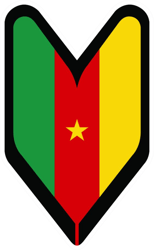 Cameroon Driver Badge Sticker Self Adhesive Vinyl wakaba leaf soshinoya CMR CM - C1755