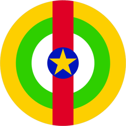 Central African Republic Air Force Roundel Sticker Self Adhesive Vinyl CAR CF CAF - C1794