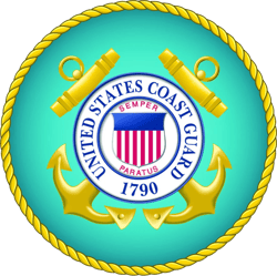 Coast Guard Seal Sticker Self Adhesive Vinyl department of homeland - C550