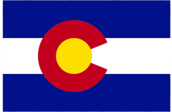 Colorado State Flag Sticker Self Adhesive Vinyl america american - C116