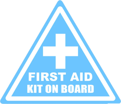 First Aid Kit On Board Sticker Self Adhesive Vinyl off road race safety - C033