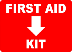First Aid Kit Sticker Self Adhesive Vinyl emergency rescue - C123