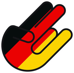 German Shocker Sticker Self Adhesive Vinyl Germany DEU DE - C1851