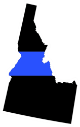 Idaho State Shaped The Thin Blue Line Sticker Self Adhesive Vinyl police ID - C3425