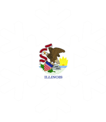 Illinois Snowflake Sticker Self Adhesive Vinyl IL snow flake snowboard skiing skii - C4109