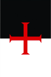 Knights Templar Flag Sticker Self Adhesive Vinyl knight shield - C958