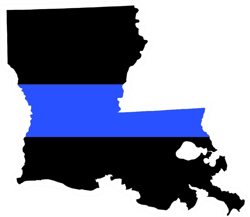 Louisiana State Shaped The Thin Blue Line Sticker Self Adhesive Vinyl police LA - C3437