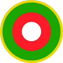 Malagasy Air Force Roundel Sticker Self Adhesive Vinyl AAM Madagascar MDG MG - C2046