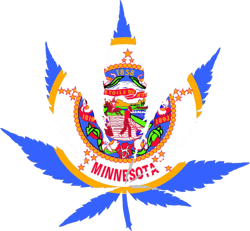 Minnesota Flag Weed Marijuana Leaf Sticker Self Adhesive Vinyl 420 hemp - C3343