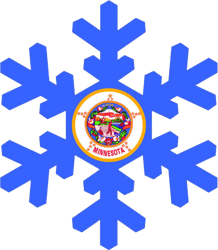 Minnesota Snowflake Sticker Self Adhesive Vinyl MN snow flake snowboard skiing skii - C4149