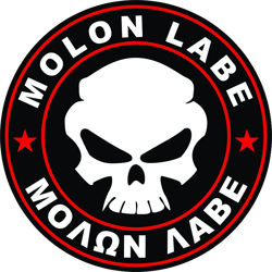 Molon Labe Red Circle Sticker Self Adhesive Vinyl Come Take Them 2A v4b - C2909