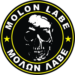 Molon Labe Yellow Circle Sticker Self Adhesive Vinyl Come Take Them 2A v5a - C2913