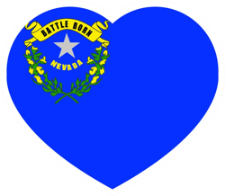 Nevada Heart Sticker Self Adhesive Vinyl NV love hearts pride native - C4278