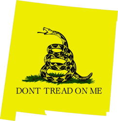 New Mexico State Shaped Gadsden Flag Sticker Self Adhesive Vinyl NM - C3078