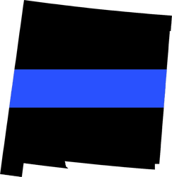 New Mexico State Shaped The Thin Blue Line Sticker Self Adhesive Vinyl police support - C3464