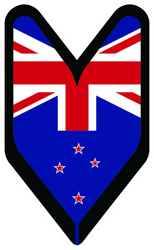New Zealander Driver Badge Sticker Self Adhesive Vinyl wakaba leaf soshinoya Zealand Kiwi NZL - C2157