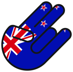 New Zealander Shocker Sticker Self Adhesive Vinyl New Zealand Kiwi NZL NZ - C2156