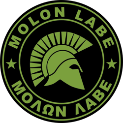 OD Green Molon Labe Sticker Self Adhesive Vinyl Come Take Them 2nd Ammendment v1d - C2896