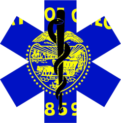 Oregon State Shaped EMT Flag Sticker Self Adhesive Vinyl EMS Paramedic OR - C4954