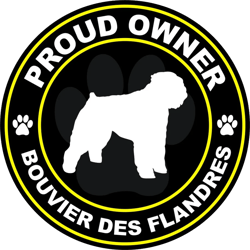 Proud Owner Bouvier des Flandres Sticker Self Adhesive Vinyl dog canine - C638