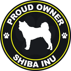 Proud Owner Shiba Inu Sticker Self Adhesive Vinyl dog canine pet - C707