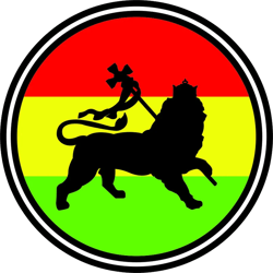 Rasta Lion of Judah with Border Sticker Self Adhesive Vinyl tribe of jewish reggae - C4611