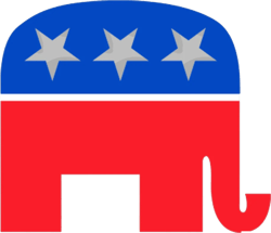 republican elephant sticker self adhesive vinyl republic political - c152