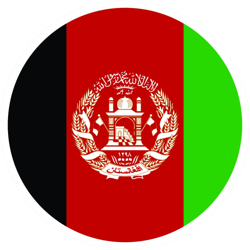 Round Afghanistan Flag Sticker Self Adhesive Vinyl AFG AF - C1283
