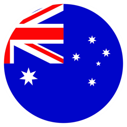 Round Australian Flag Sticker Self Adhesive Vinyl Australia AUS AU - C1355