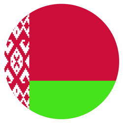 Round Belarusian Flag Sticker Self Adhesive Vinyl Belarus BLR BY - C1344