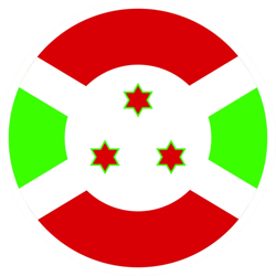 Round Burundian Flag Sticker Self Adhesive Vinyl Burundi BDI BI - C1741