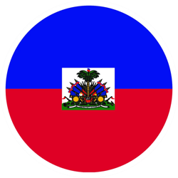 Round Haitian Flag Sticker Self Adhesive Vinyl Haiti HTI HT - C1876