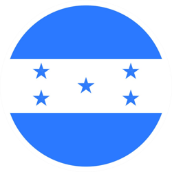 Round Honduran Flag Sticker Self Adhesive Vinyl Honduras HND HN - C1943
