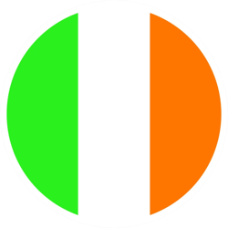 round irish flag sticker self adhesive vinyl ireland - c057