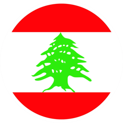 round lebanese flag sticker self adhesive vinyl lebanon - c273