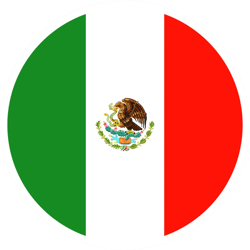 Round Mexican Flag Sticker Self Adhesive Vinyl mexico - C121