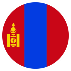 Round Mongolian Flag Sticker Self Adhesive Vinyl Mongolia MNG MN - C2111