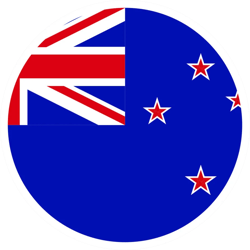 Round New Zealand Flag Sticker Self Adhesive Vinyl kiwi circle - C522