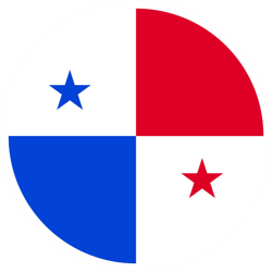 Round Panamanian Flag Sticker Self Adhesive Vinyl Panama pa pan - C1234