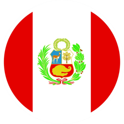Round Peruvian Flag Sticker Self Adhesive Vinyl Peru PER PE - C2217