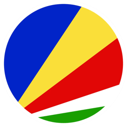 Round Senegalese Flag Sticker Self Adhesive Vinyl Seychelles SYC - C2274