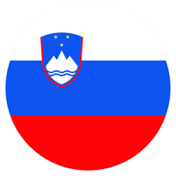 Round Slovenian Flag Sticker Self Adhesive Vinyl Slovenia SVN SI - C2296