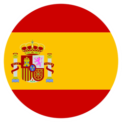 Round Spanish Flag Sticker Self Adhesive Vinyl Spain circle - C526